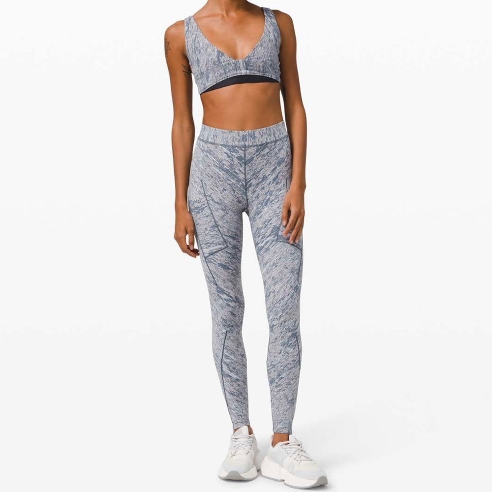 Lululemon LAB NWT tulua tight 8 mosaic mirage jacquard iron blue ashen rose